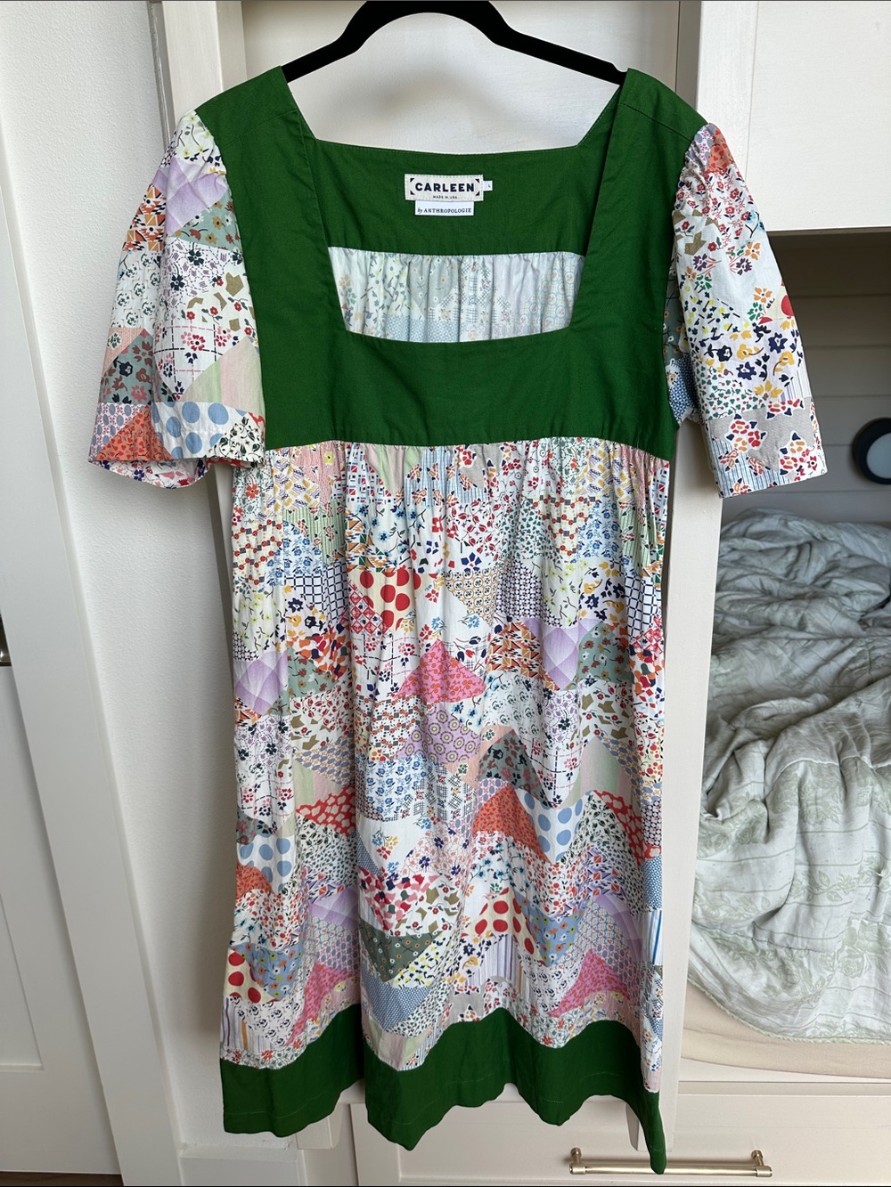 Anthropologie Patchwork Cotton Womans Dress